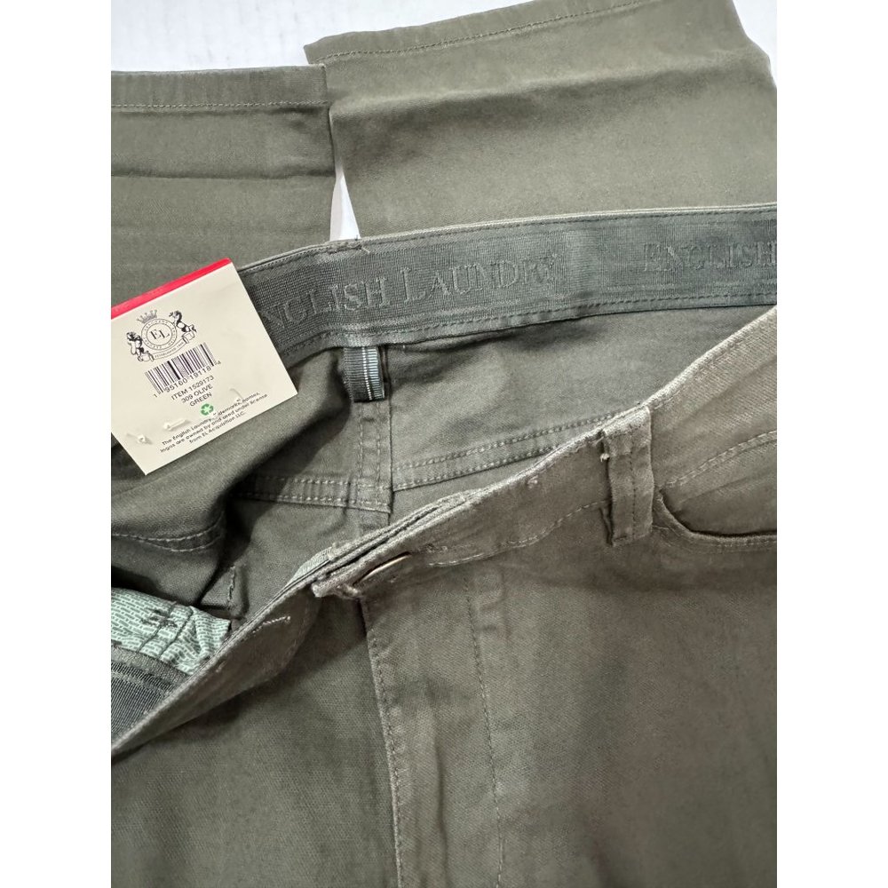 English Laundry NWT Sz 38X29 Olive Green The Oaklum 5 Pocket Slim Straight Pants - Picture 15 of 16